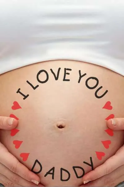 Ideia de tatuagem temporária para barriga de grávida